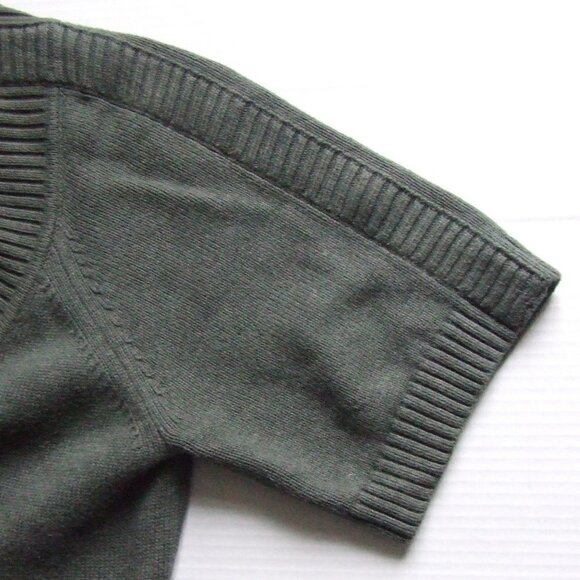 Banana Republic dress green sweater angora fur v-neck knee length preppy cozy XS - Picture 14 of 14